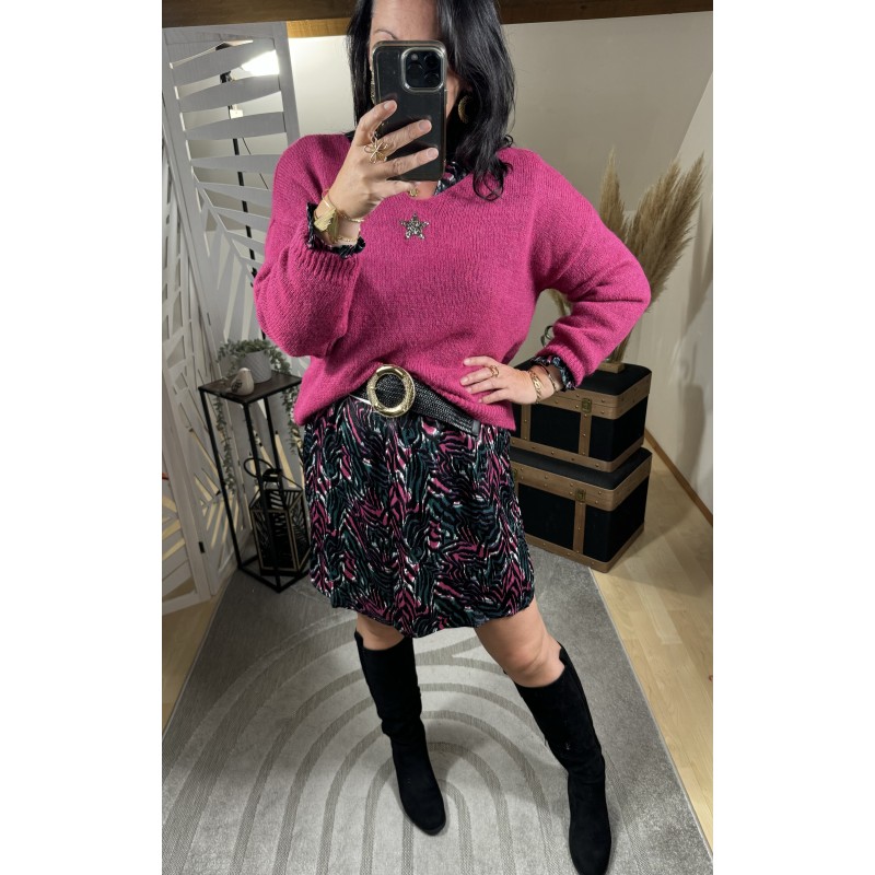 Pull Etoile Magenta