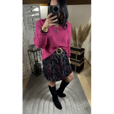 Pull Etoile Magenta