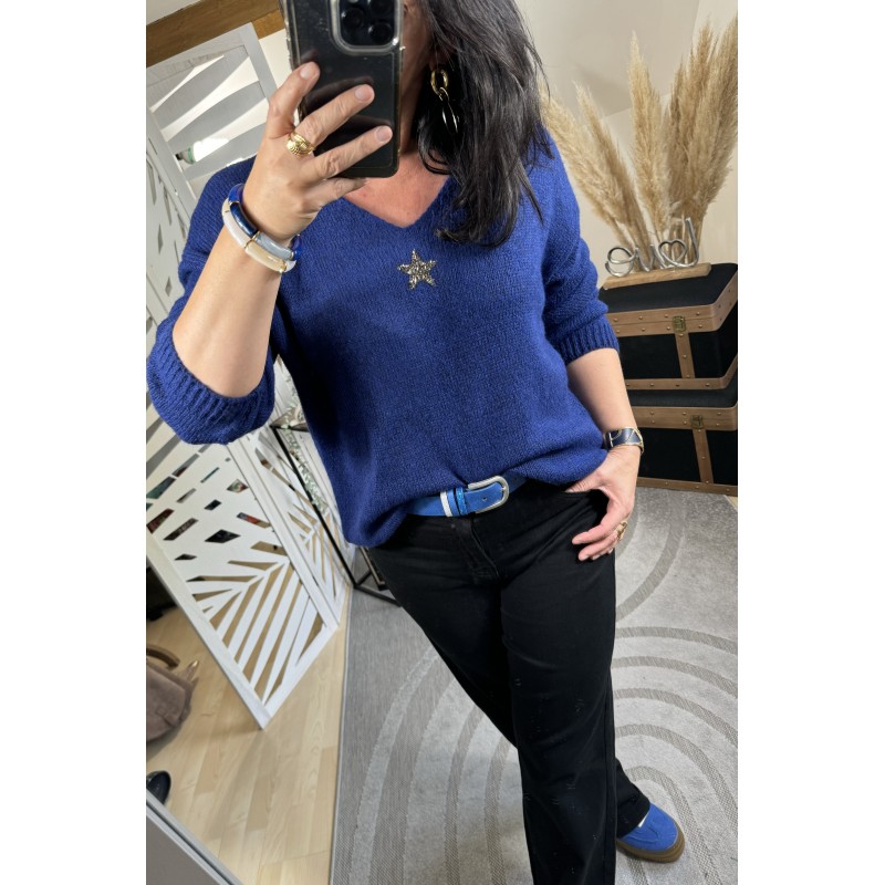 Pull Etoile Bleu Nuit